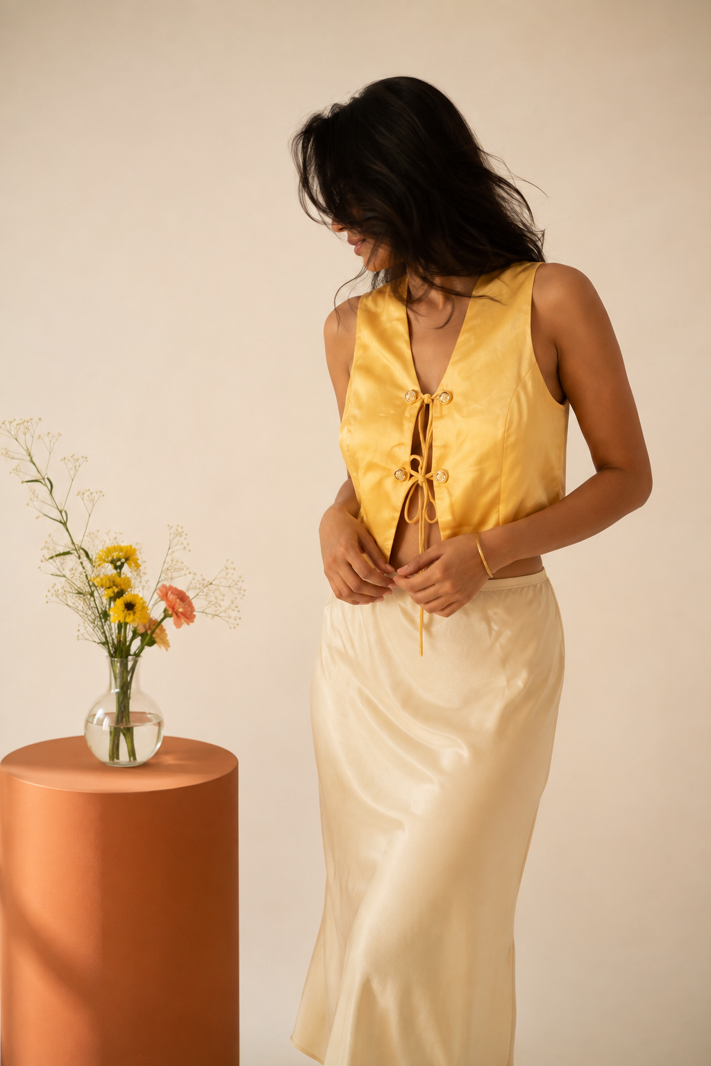 The Apricot Tie Top